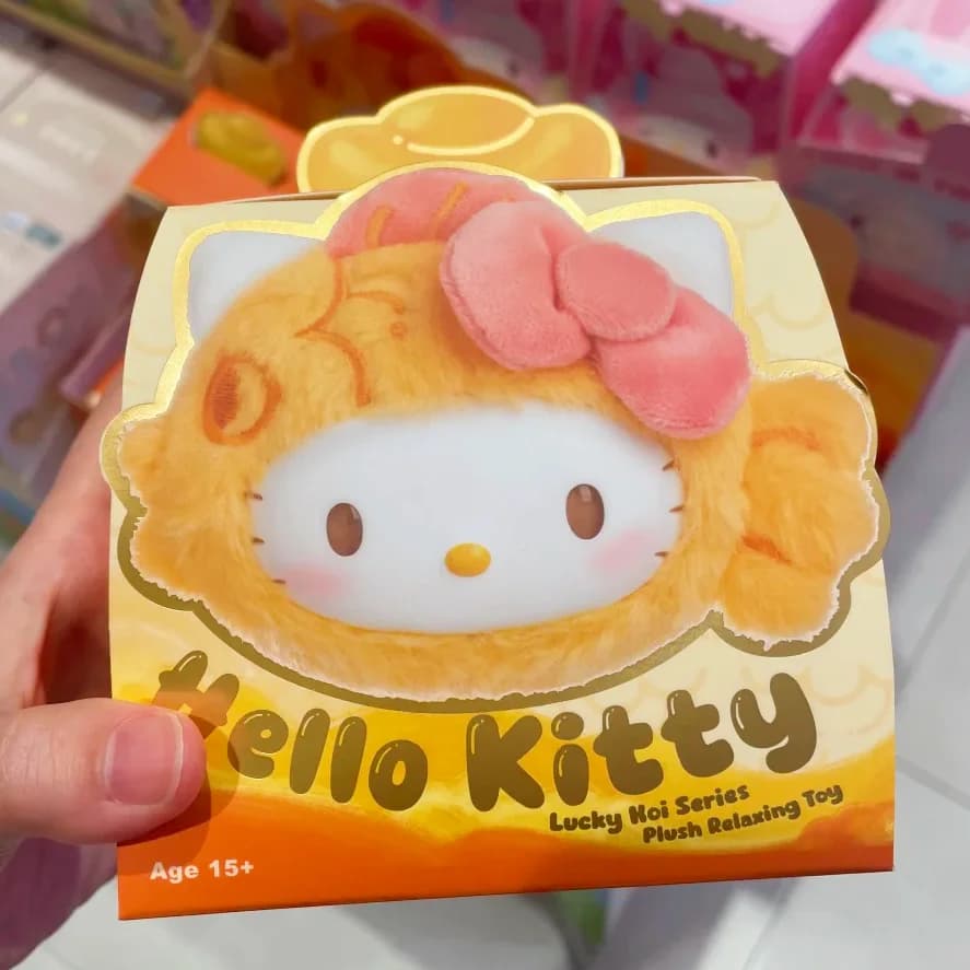 Sanrio Hello Kitty Lucky Koi Scries Peluche Cieco Scatola Rilassante Giocattoli Viny Face Ciondolo Alla Moda Morbida Sorpresa Bambole Regalo Di Natale