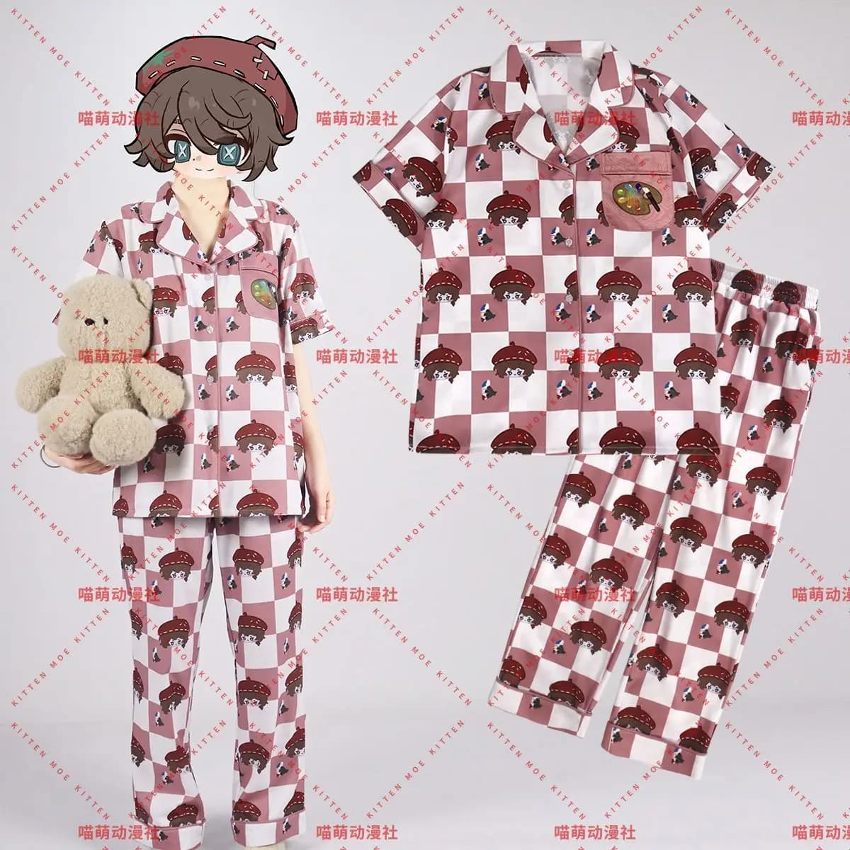 Anime Identity V Edgar Valden Pigiama Estate Carino Casual Allentato Comfort Morbido Set di vestiti per la casa Pantaloncini a maniche corte Regali di Natale