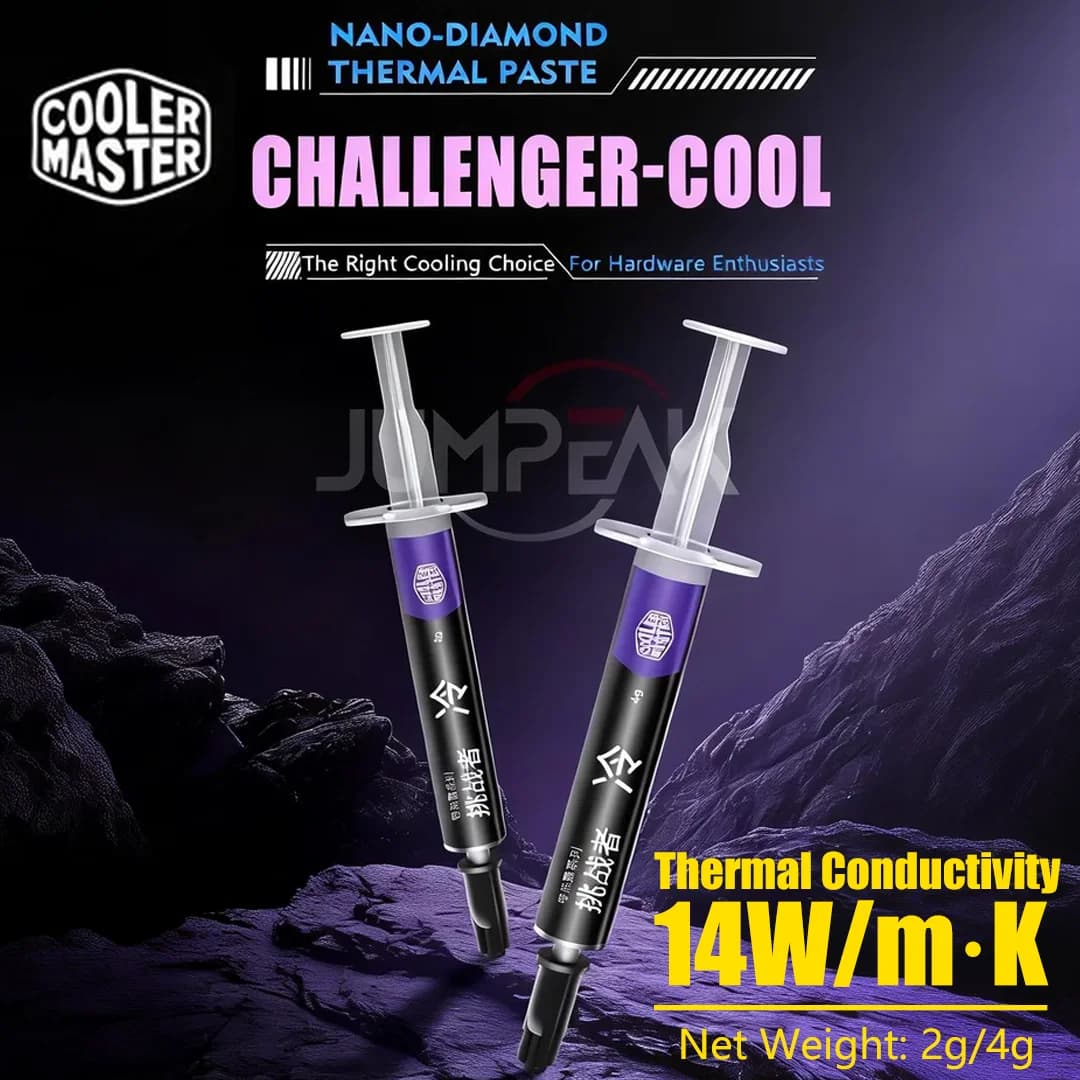 Pasta Termica Cooler Master 14W/m.K Nano, Composto Conduttivo di Calore per Computer, PC, Laptop, CPU, GPU, Scheda Video VGA