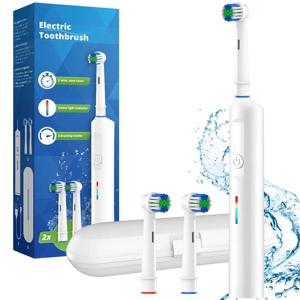 Intelligent electric toothbrush, rechargeable electric toothbrush - 3 modes and 2 minutes timer, compatible with Oral B cartridge
