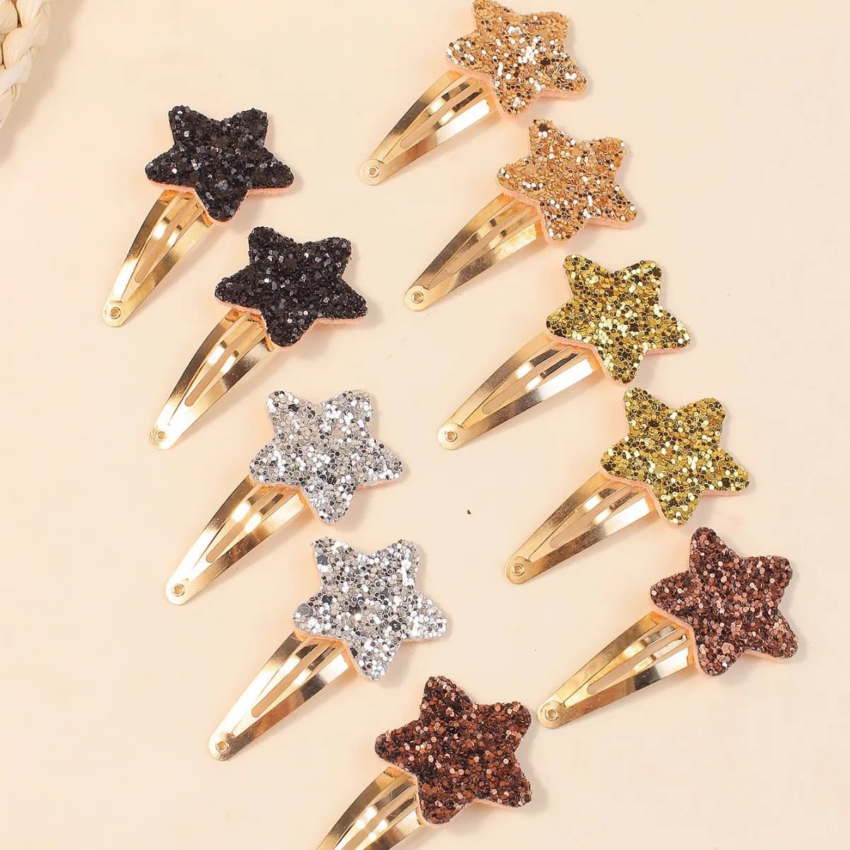 Sweet Sequin Teardrop Hair Clips Mixed Set, Daily Versatile Hair Clips, Bang Clips, Hair Grip Clips, Korean Style Hair Clip