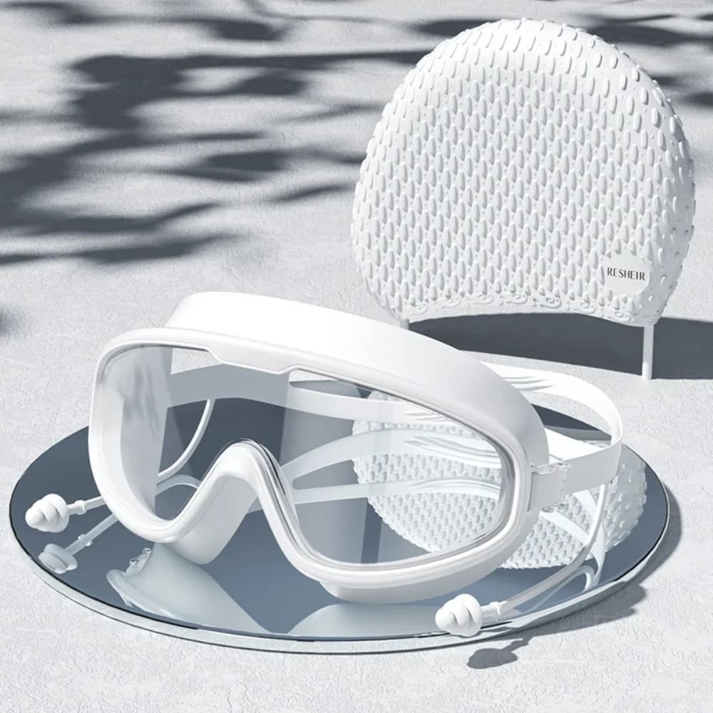 Fanceey Swimwear with New Fashion Large Frame for Women Man Anti-slip Glasses HD Swimwear for Adults Swimming Accessories