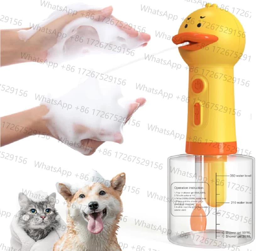 Applicable toElectric Dog Shampoo Dispenser Dog Shampoo Sprayer Duck Shampoo Foamer for Pet, Foaming Soap Dispenser for Bathtub,