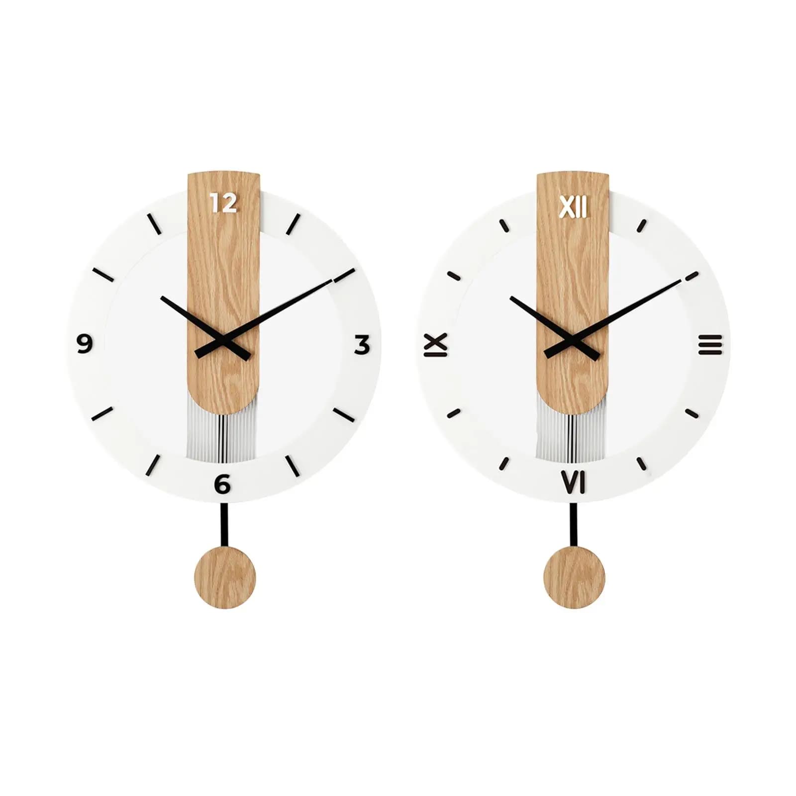 Wooden pendulum clock Wall clock 40x55 cm Home cooking decoration