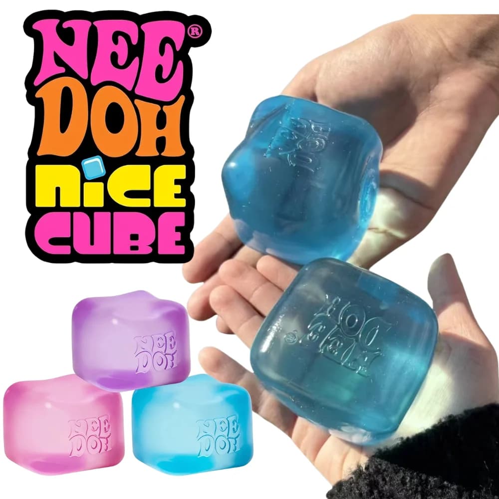 Schylling Needoh Nice Cube Calm Focus Giocattolo Sensoriale Antistress Squishy Squeeze per Bambini e Adulti ADHD