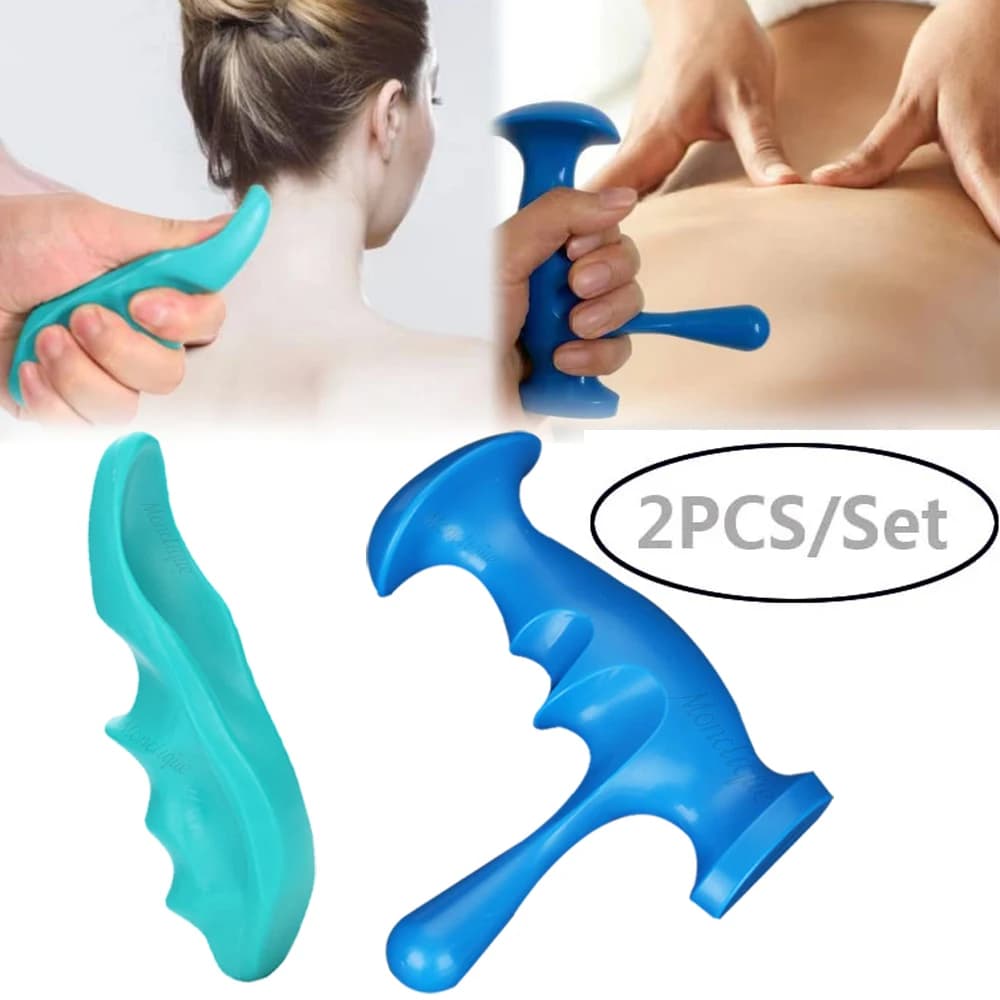 Massaggiatore Portatile a T per Piedi, Pollice, Punti Trigger, Schiena, Agopunti, Massaggio Fasciale, Rilassamento Muscolare, Lenitivo, Meridiani, Strumenti per la Cura del Corpo