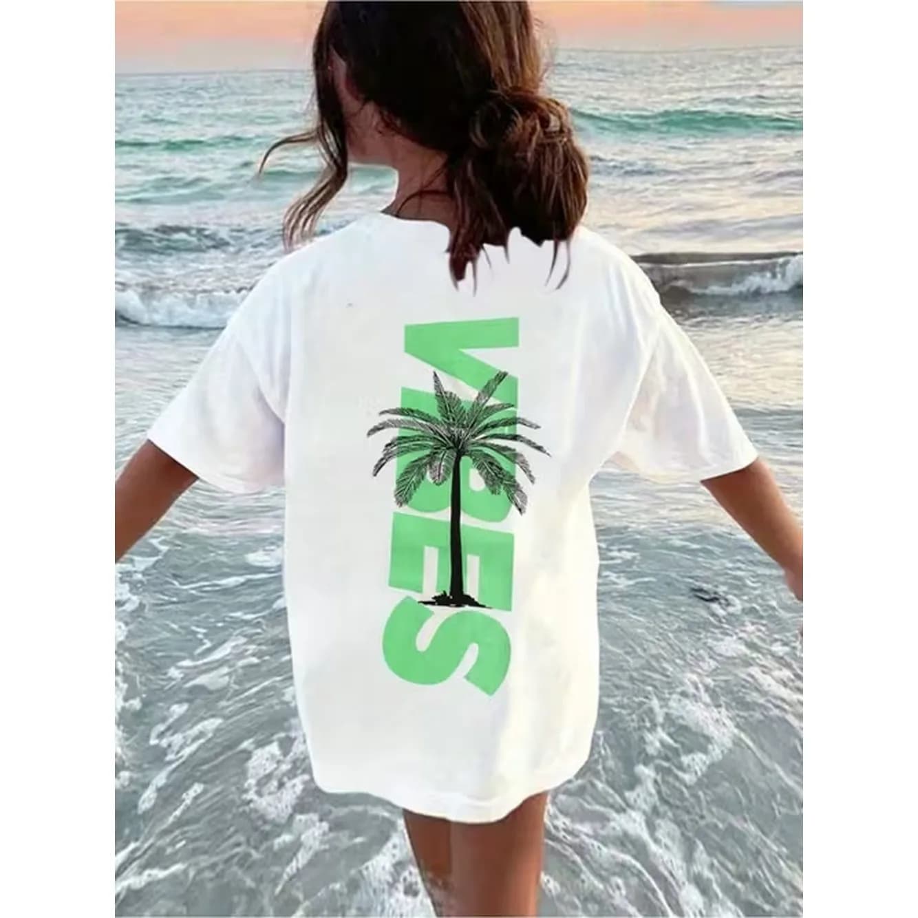 item picture plus size womens plus size 180g pure oversized t shirt tree print drop shoulder short sleeve round neck blouse compatible top loose fit casual beachwear suitable for spring summer fall l 5xl gift for moms