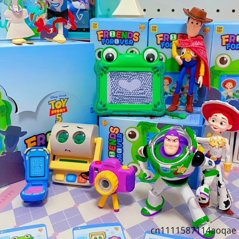 2026 New TOPTOY Toy Story 5 Forever Friends Blind Box Action Figures Buzz Lightyear Jessie Woody Doll Cute Anime Mystery Box