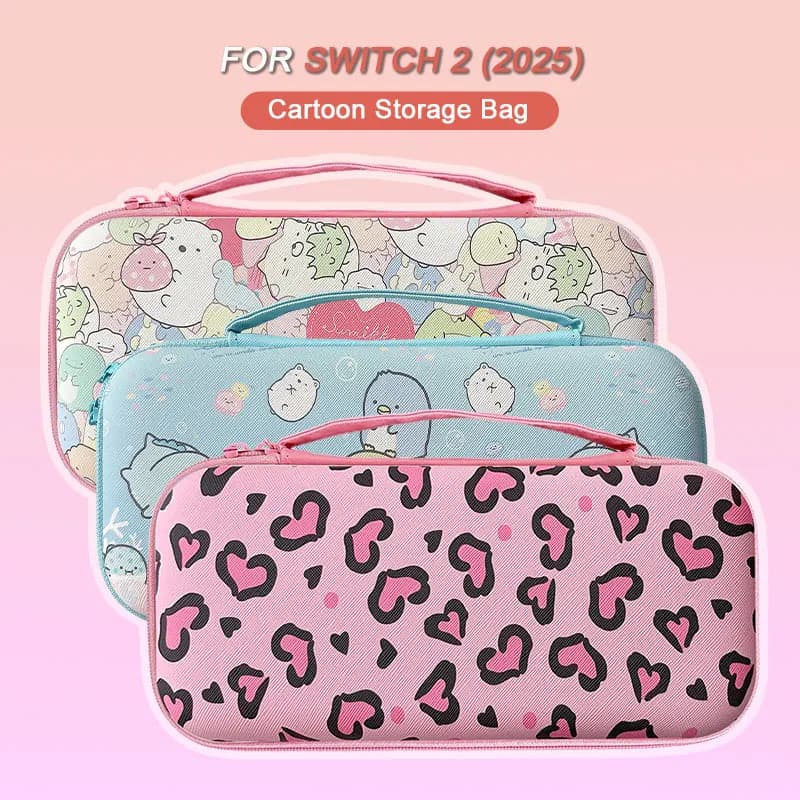 Custodia per Nintendo Switch 2 2025 Custodia per console di gioco Simpatico cartone animato Borsa da viaggio per trasporto Custodia protettiva Accessori
