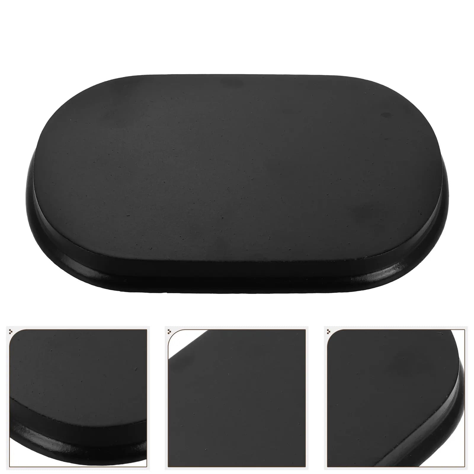 Oval Wooden Base Miniature Stand for DIY Clay Figures Action Figure Display Office Decor Pop Culture Figure Stand