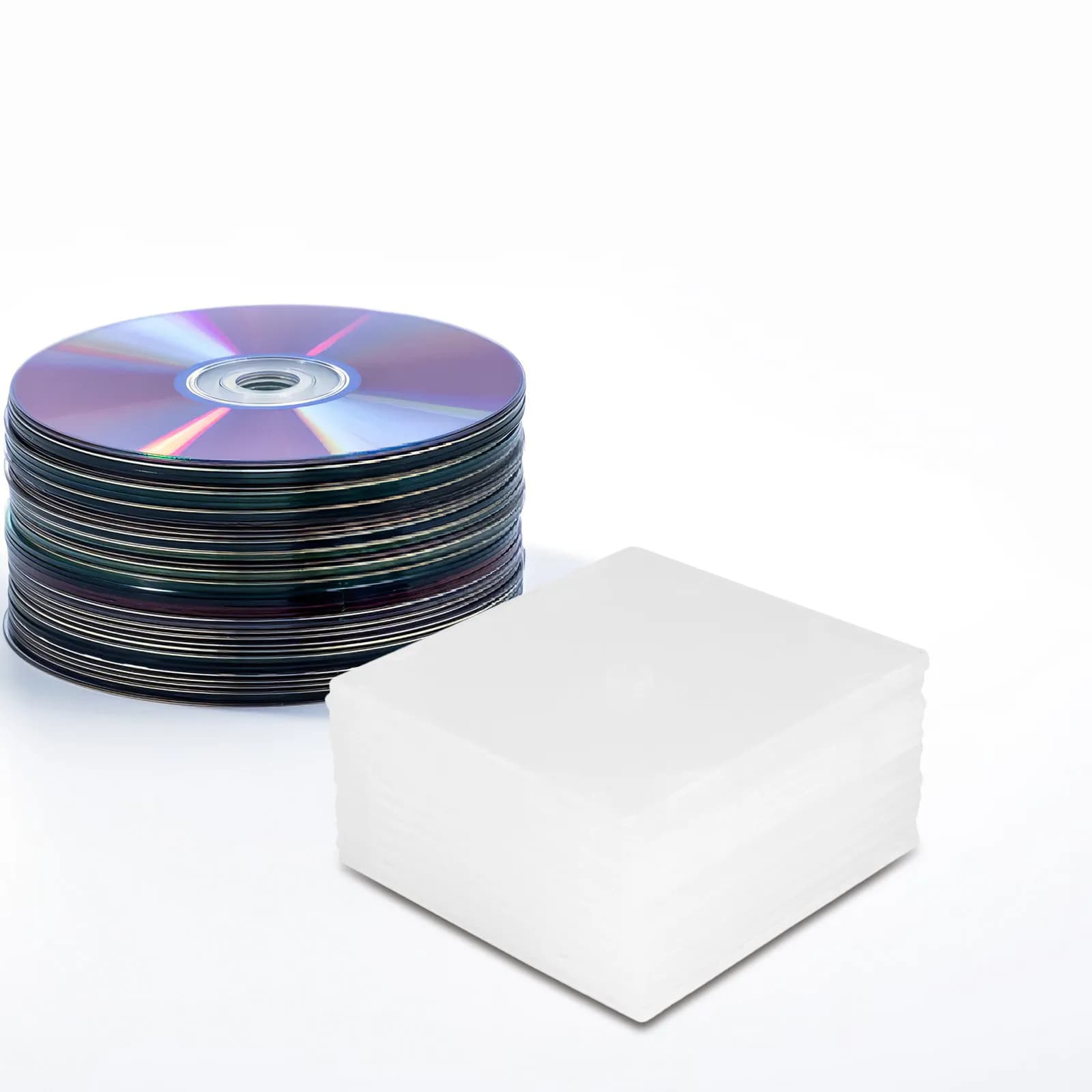 25 pezzi di custodie trasparenti per CD/DVD con slot per etichette, organizer portatile per casa, ufficio, viaggi, in ABS