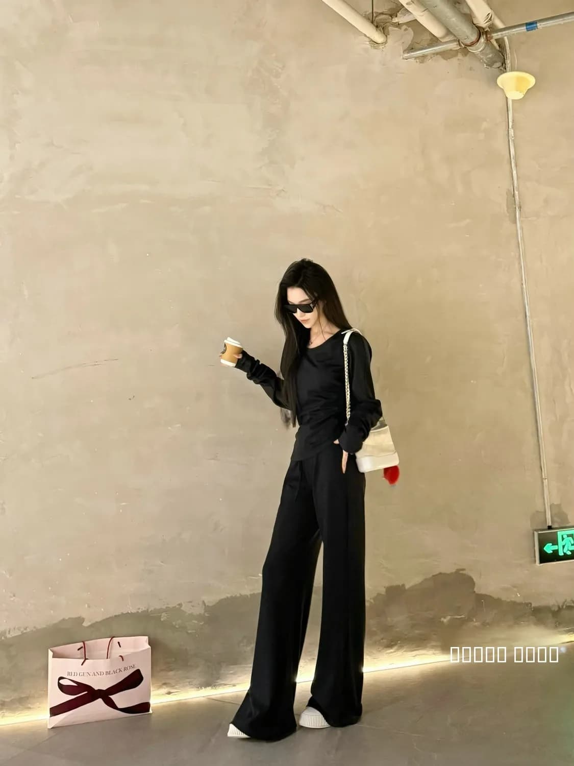 Women's Spring Sport Completion: High Waist Pants and Long Sleeves in Lyocell and Velvet, Comfortable Outfit