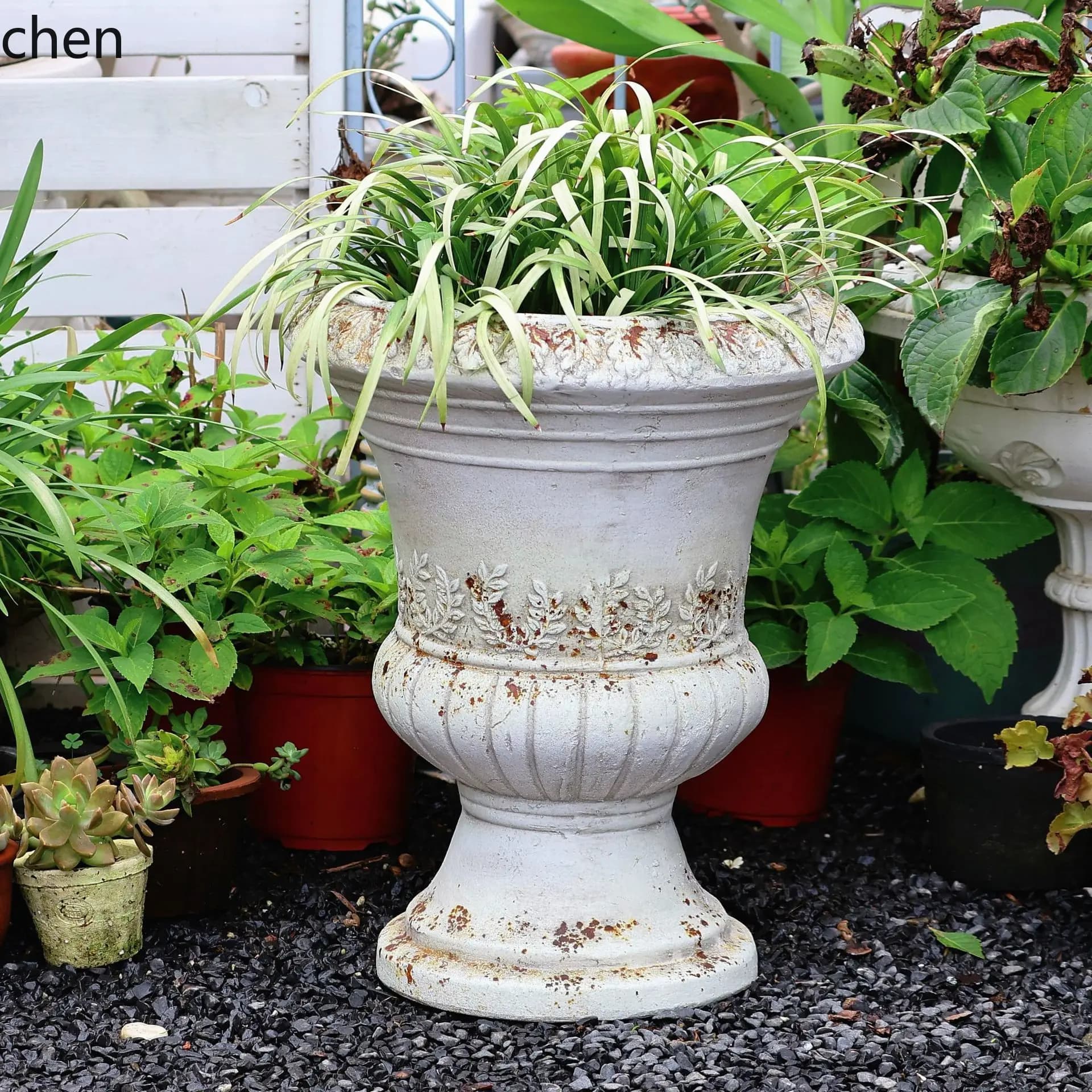 Creative Retro Trophy Flower Pot Breathable Handmade Pot Garden Balcony Courtyard Flower Planting Decoration Ornament