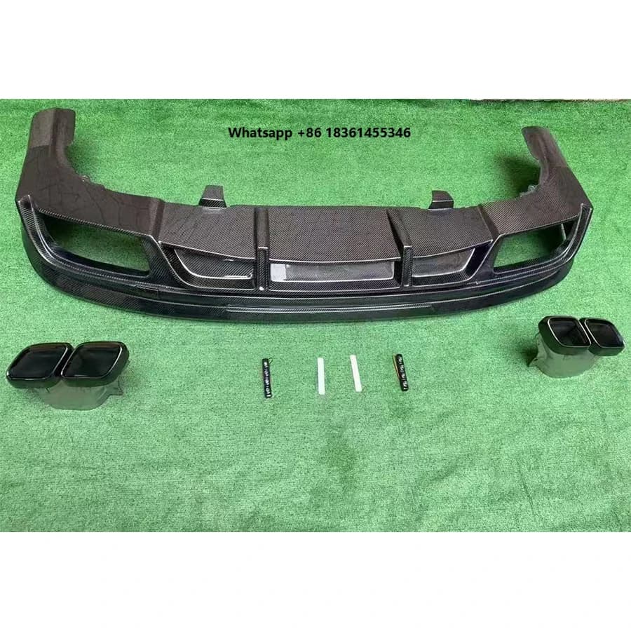 For GLE Class X167 Carbon Fiber Car Rear Bumper Diffuser Rear Splitters Spoiler Back lip body kit
