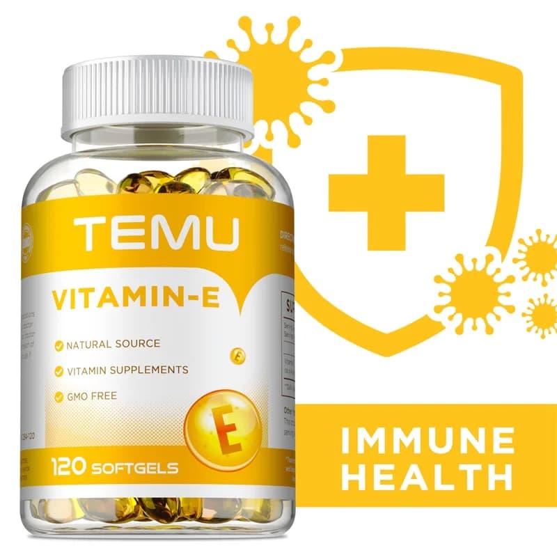 Vitamin E Capsules: helps blood circulation, antioxidant and illuminates skin tone Daily vitamin supplement Beauty Health