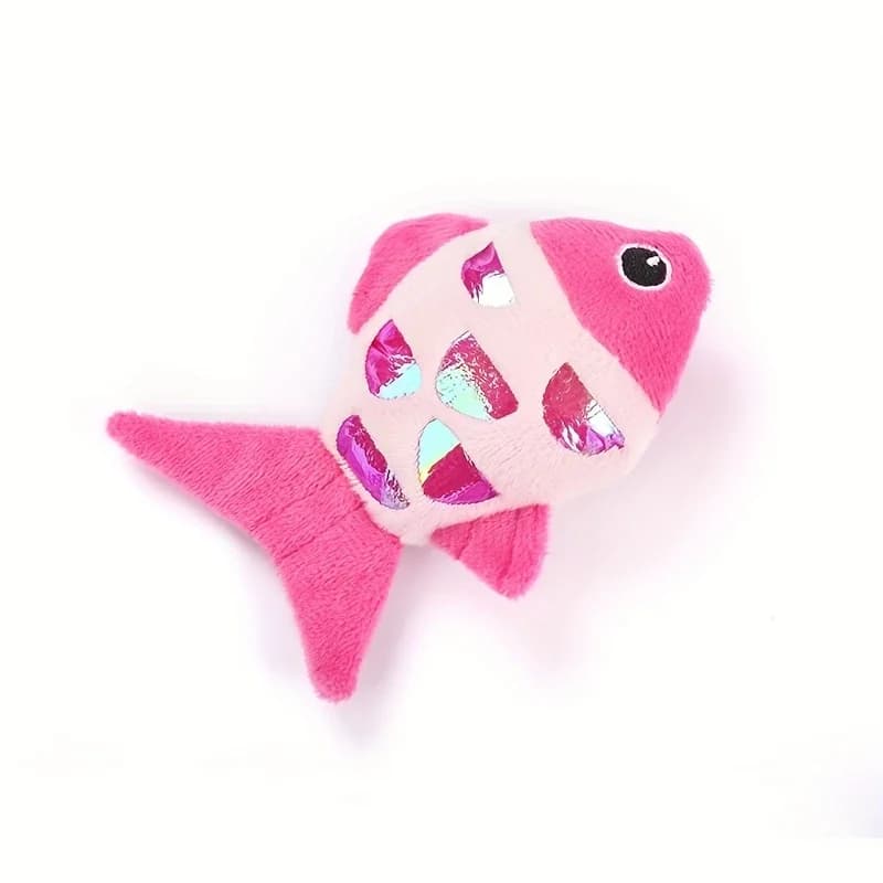 Giocattoli colorati per gatti per animali domestici Pesce increspato Carta Peluche Giocattoli per animali domestici Durevole Mordere Gatto Kicker Giocattolo Digrignamento dei denti Gatto Gattino Erba gatta Giocattoli