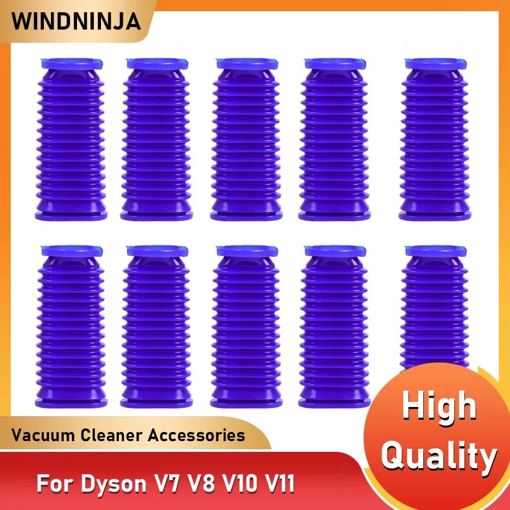 Pezzo di ricambio per tubo flessibile per condotto inferiore per aspirapolvere Dyson V7 V8 V10 V11 Rullo morbido Tubo flessibile in gomma morbida Tubo blu di aspirazione del tamburo
