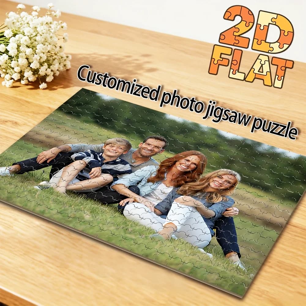 Puzzle Personalizzato con Foto, Giocattoli Personalizzati con Foto di Famiglia, Puzzle in Cartone da 35/300/500/1000 Pezzi Fatti a Mano