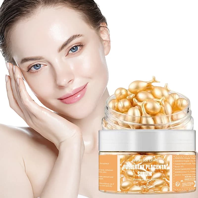 50 capsule di essenza di fullerene capsula di collagene essenza per la cura del viso antirughe, acne, rassodante, sbiancante, essenza di acido ialuronico cura della pelle nuovo stile