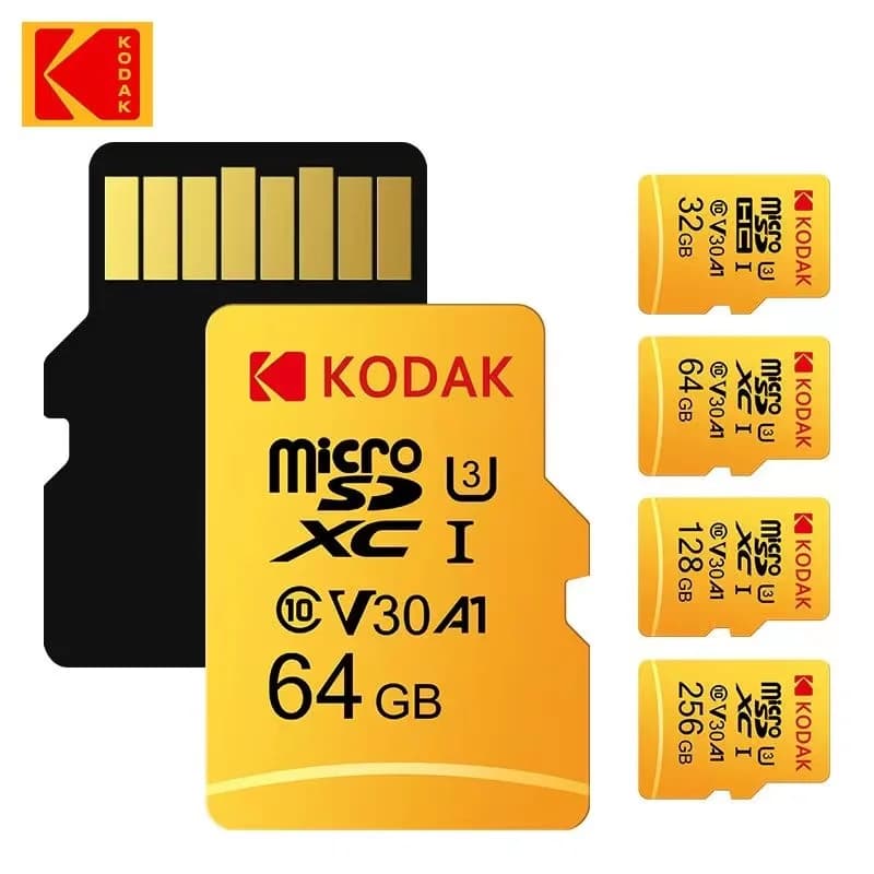 Scheda di memoria Kodak Micro SD32GB-256GB - Alta velocità ​ ​ U3 UHS-I di classe 10 per smartphone, fotocamere digitali, tablet e droni