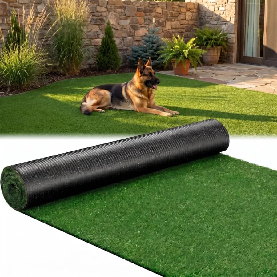 6.5 x 10 Ft Artificial Grass Turf Waterproof Outdoor Rug Artificial Turf for Dog 0.4"H