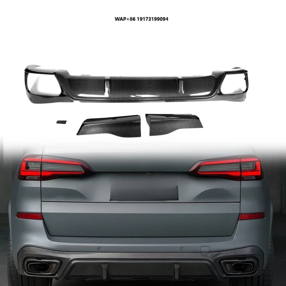 Per X5 G05 LCI M-Sport 2023-2024 Diffusore Posteriore in Fibra di Carbonio Kit Carrozzeria Paraurti Posteriore (4 Pezzi) Fornitura Professionale di Fabbrica