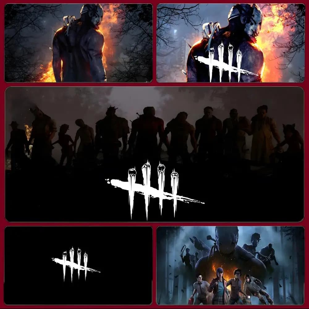 Tappetino per mouse Dead by Daylight, tappetino da gioco grande con bordi cuciti, tappetino da scrivania ispessito per PC