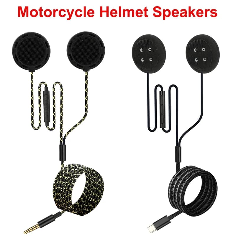 Motorcycle Helmet Headset Headphone Speakers Support Hands Calling Headset with Cable , Universal Racing for Motorcycle