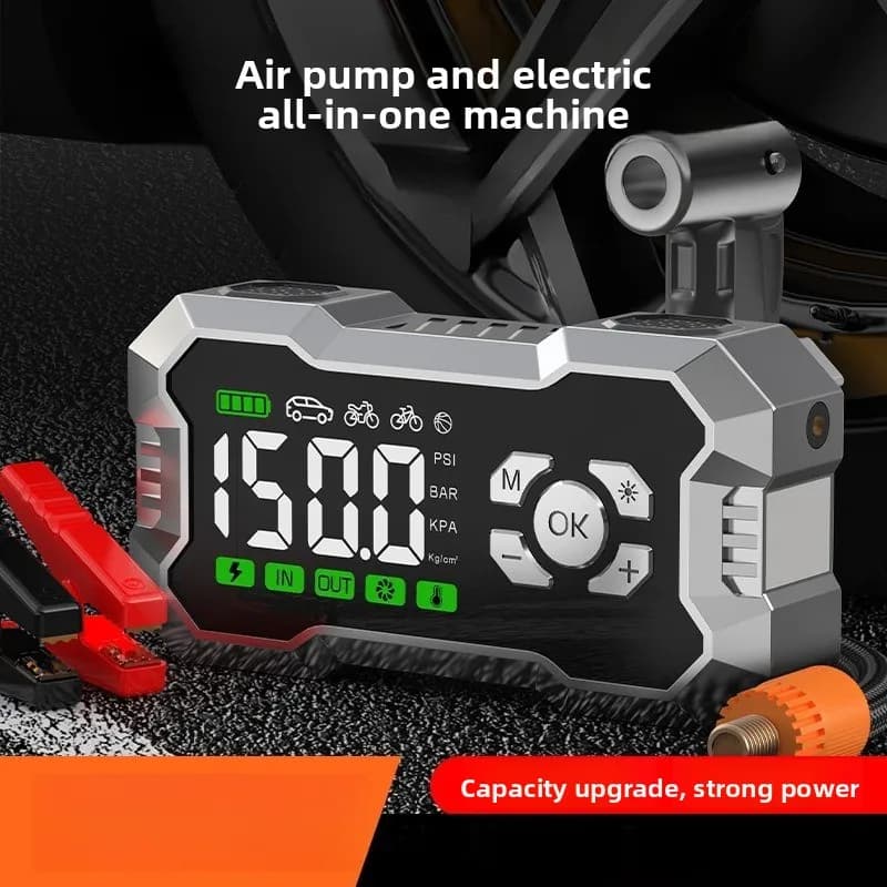 Nuovo Compressore d'Aria per Auto 2026 con Avviatore d'Emergenza, Booster Batteria Auto Portatile Wireless 2-in-1 e Compressore d'Aria Baseus