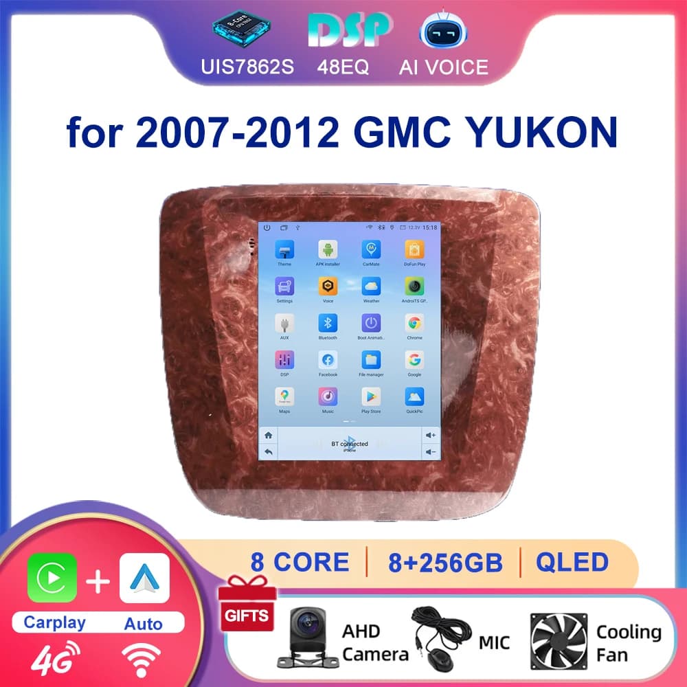 Autoradio Multimediale Android 9.7'' 8 Core 4G BT DSP GPS Wireless Carplay per GMC YUKON 2007-2012