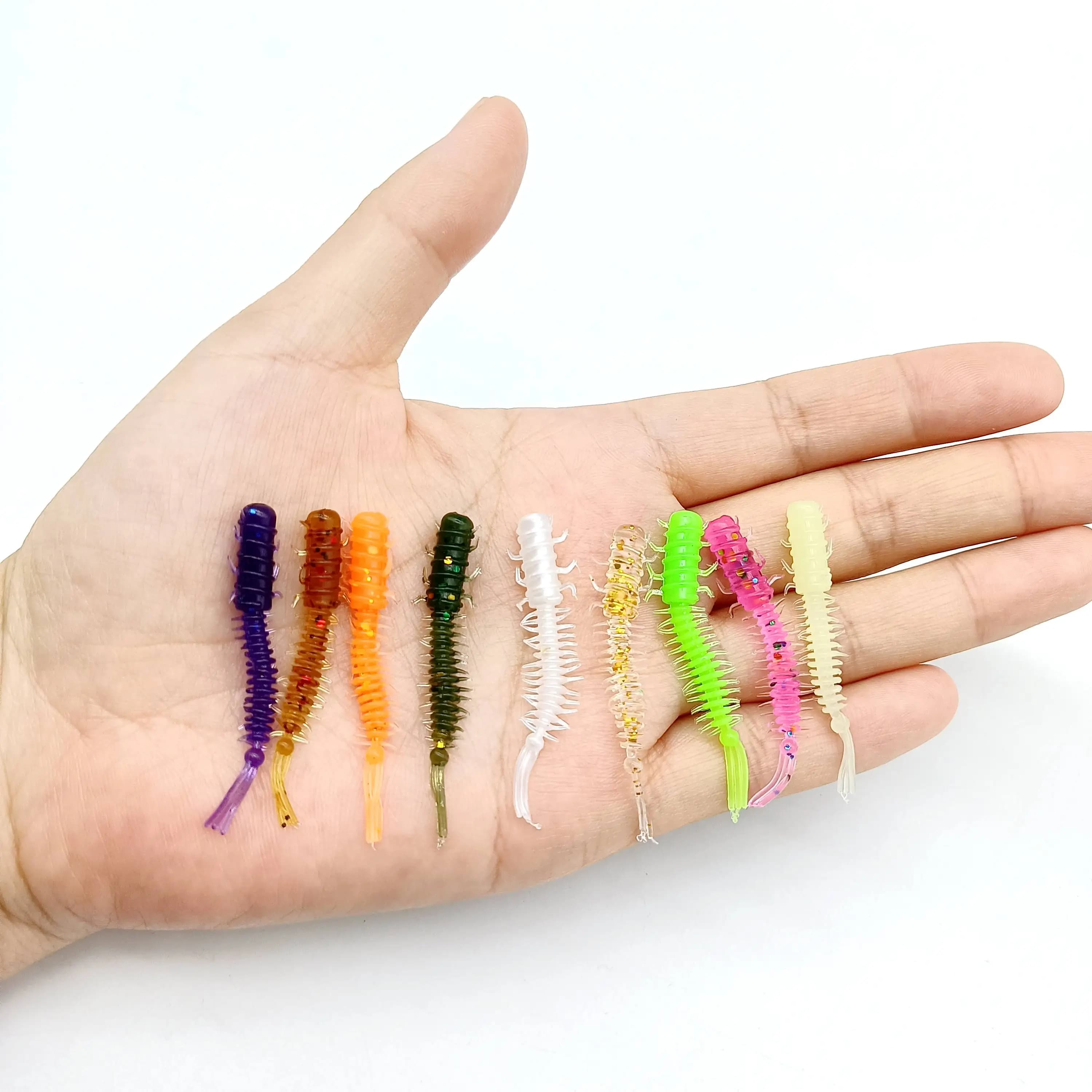 DUODUOYU 20PCS Mini Recalling Soft Fishing 0.45g/45mm Ocean Rock Lure Bass Jig Wobblers Swimbait Artificial Fishing Equipment