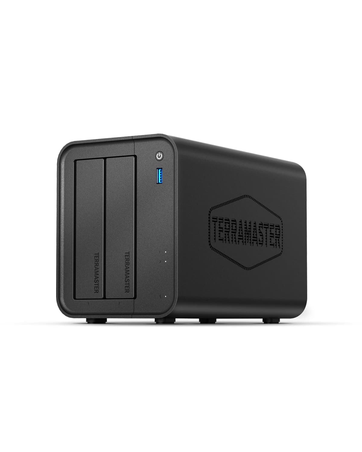 TERRAMASTER F2-425 Archiviazione NAS a 2 alloggiamenti – CPU Intel x86 Quad-Core, 4 GB di RAM, archiviazione attaccata in rete (senza disco)