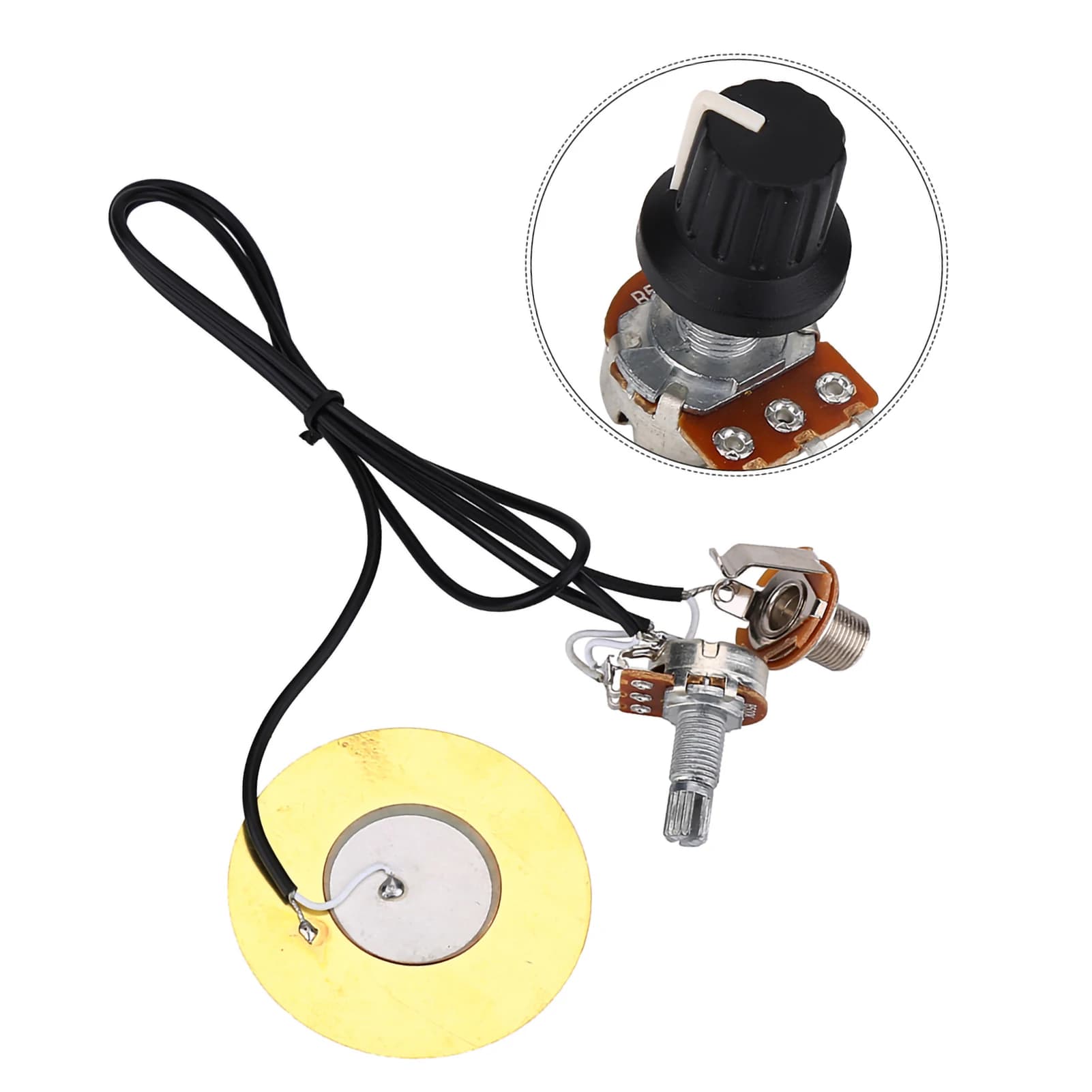 Pickup Piezoelettrico in Metallo da 50mm con Amplificatore Pre-cablato per Accessori Chitarra