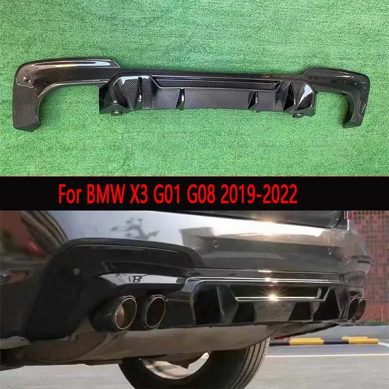 For BMW X3 G01 G08 2019-2022 Carbon Fiber Diffuser Back lip Car Rear Bumper Diffuser Rear Splitters Spoiler Car Accessories