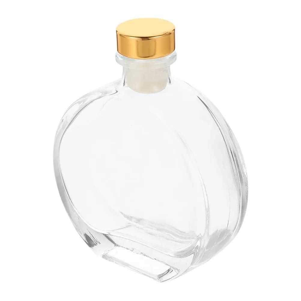 Set di 1 Bottiglia Diffusore in Vetro, Contenitore per Aromaterapia, Bottiglia per Profumo, Decorazione, Contenitore Vuoto Ricaricabile per Fragranze, per Tavolo, Scrivania, Stanza