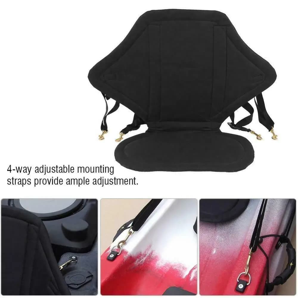 Kayak Seat Adjustable Boat Cushion Marine Canoe Black Nylon Pad Support Backrest for Children Paddle Adventure