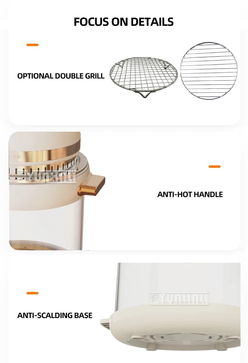 Multifunctional Smart Electric Frying Machine Portable Visual Air Freidora Sin Aceite For Home Use