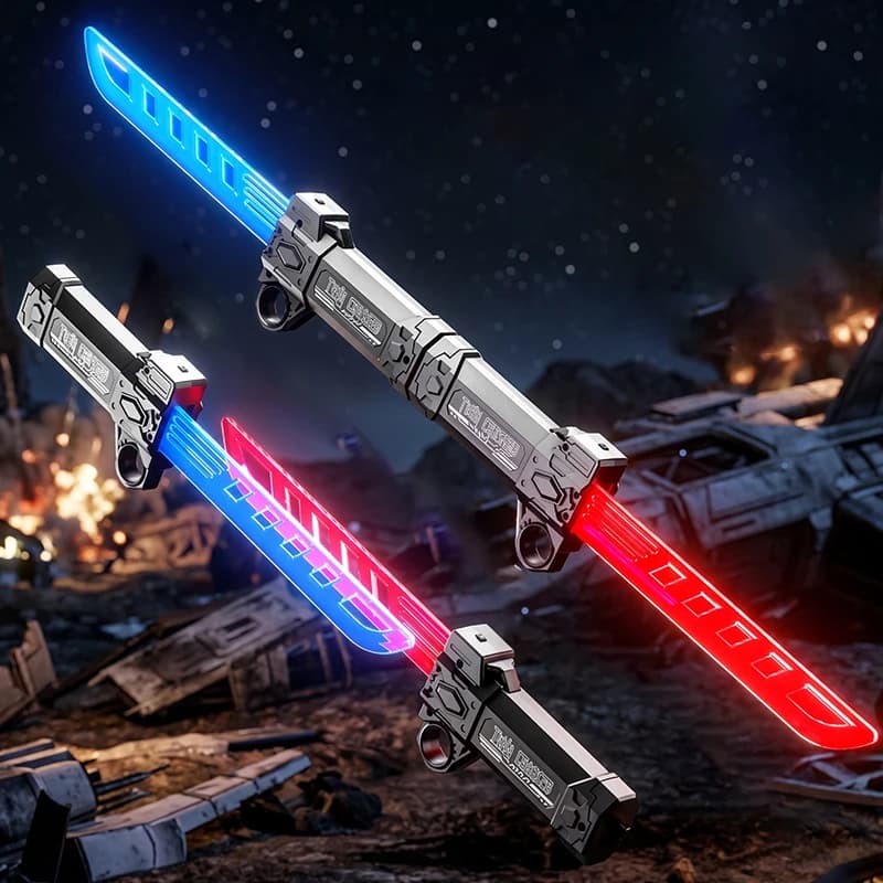 Outdoor Toy Bright Sword Multi-Color Flash LED Light Shine Cosplay Rotate Sword Toy Party Family Interactive Toy For Kids Adult