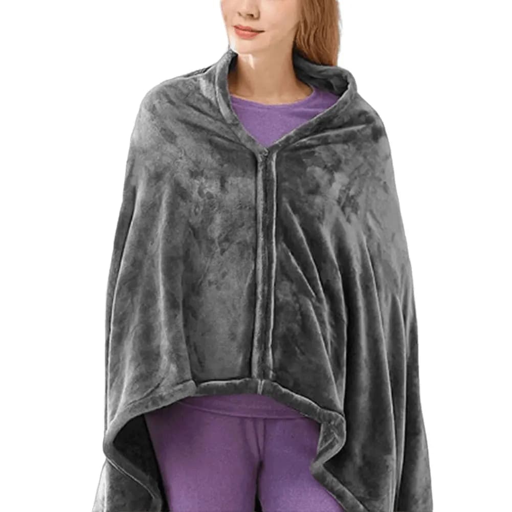 Coperta riscaldata elettrica USB 3 livelli di riscaldamento Coperta scaldamuscoli Coperta portatile in velluto corallo per uso domestico e in ufficio