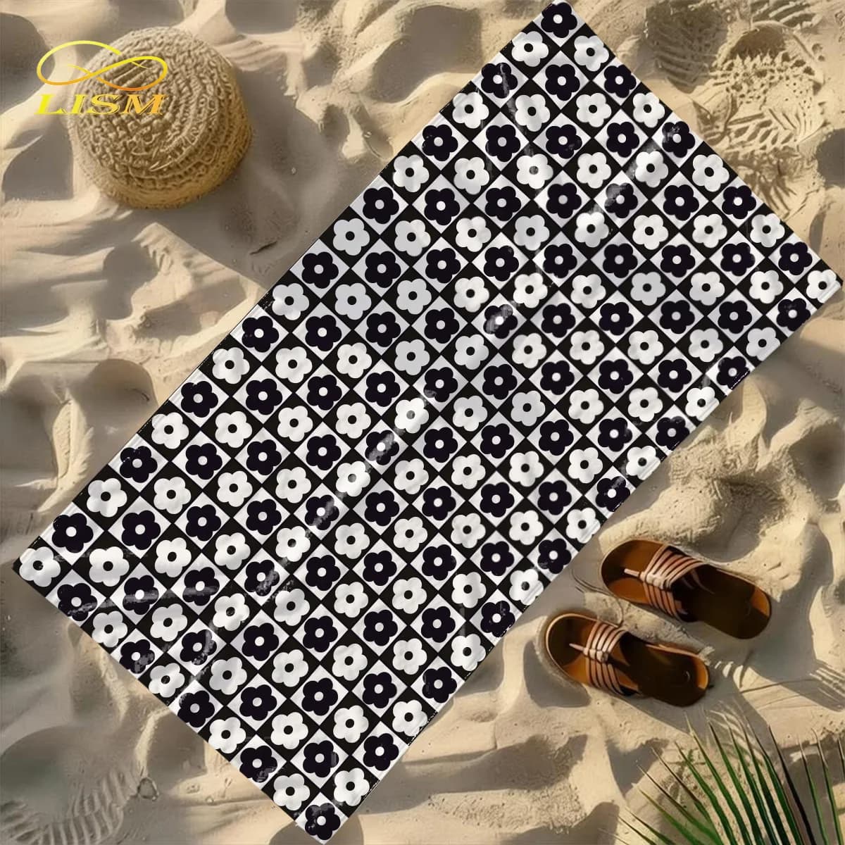 1 asciugamano floreale a quadretti, in microfibra assorbente, di grandi dimensioni, ad asciugatura rapida, ideale per viaggi, nuoto, surf