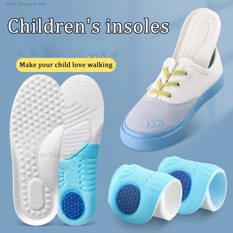 Solette Morbide in Memory Foam per Bambini, Ortopediche Traspiranti con Supporto per Arco Plantare, Inserti per Scarpe Sportive, Cuscinetti per la Cura dei Piedi