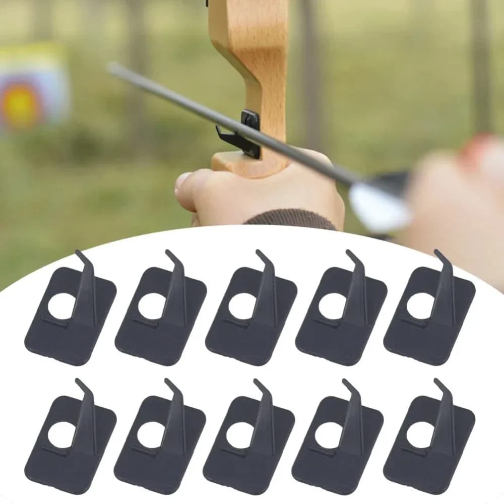 10PCS Self-Adhesive Arrow Rest Patches, Plastic Recurve Bow Rest for Right/Left Hand, Hunting & Target Shooting Accessories