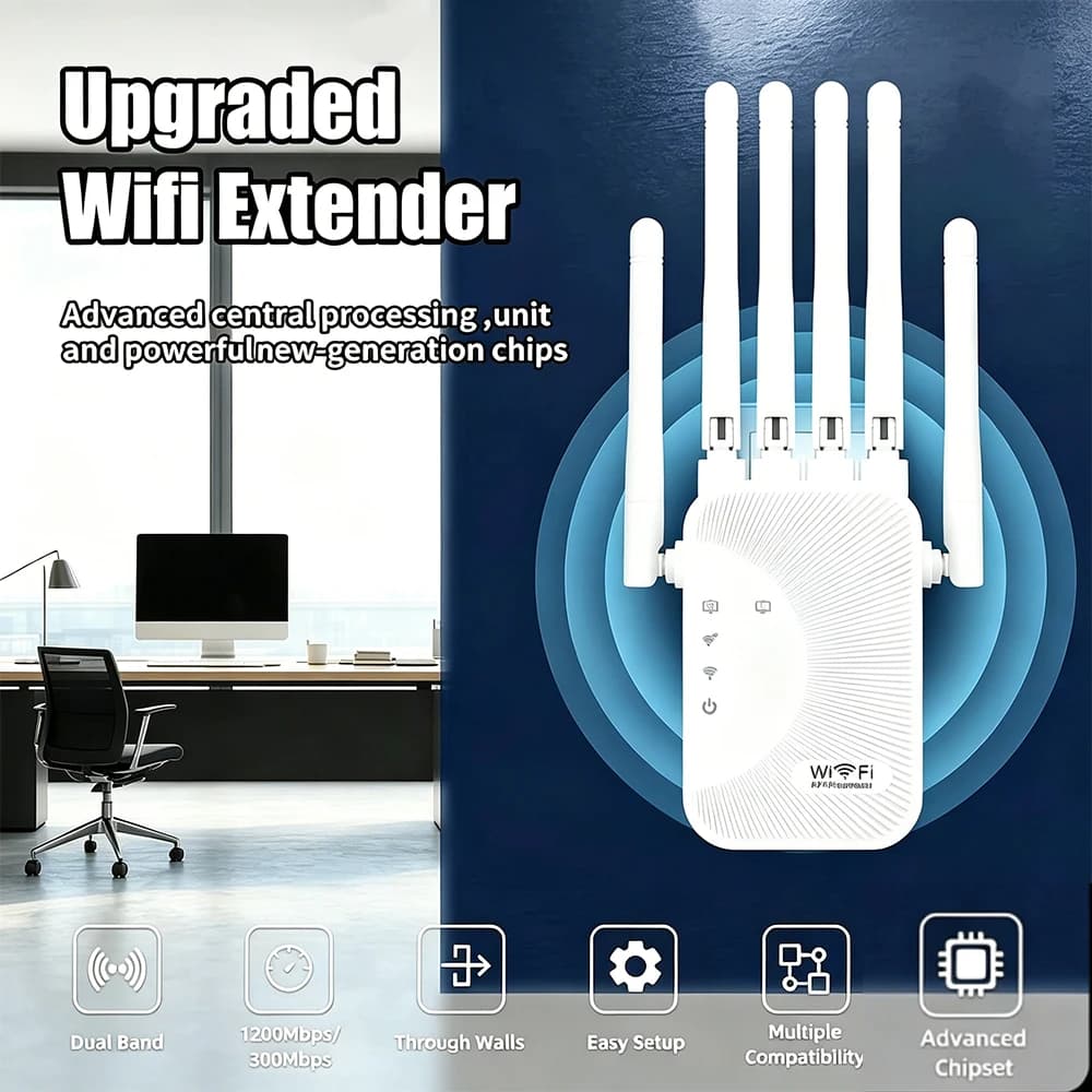 Ripetitore WiFi AC300 Dual Band 2.4G, Amplificatore di Segnale Wireless 300Mbps, Estensore di Rete, Router