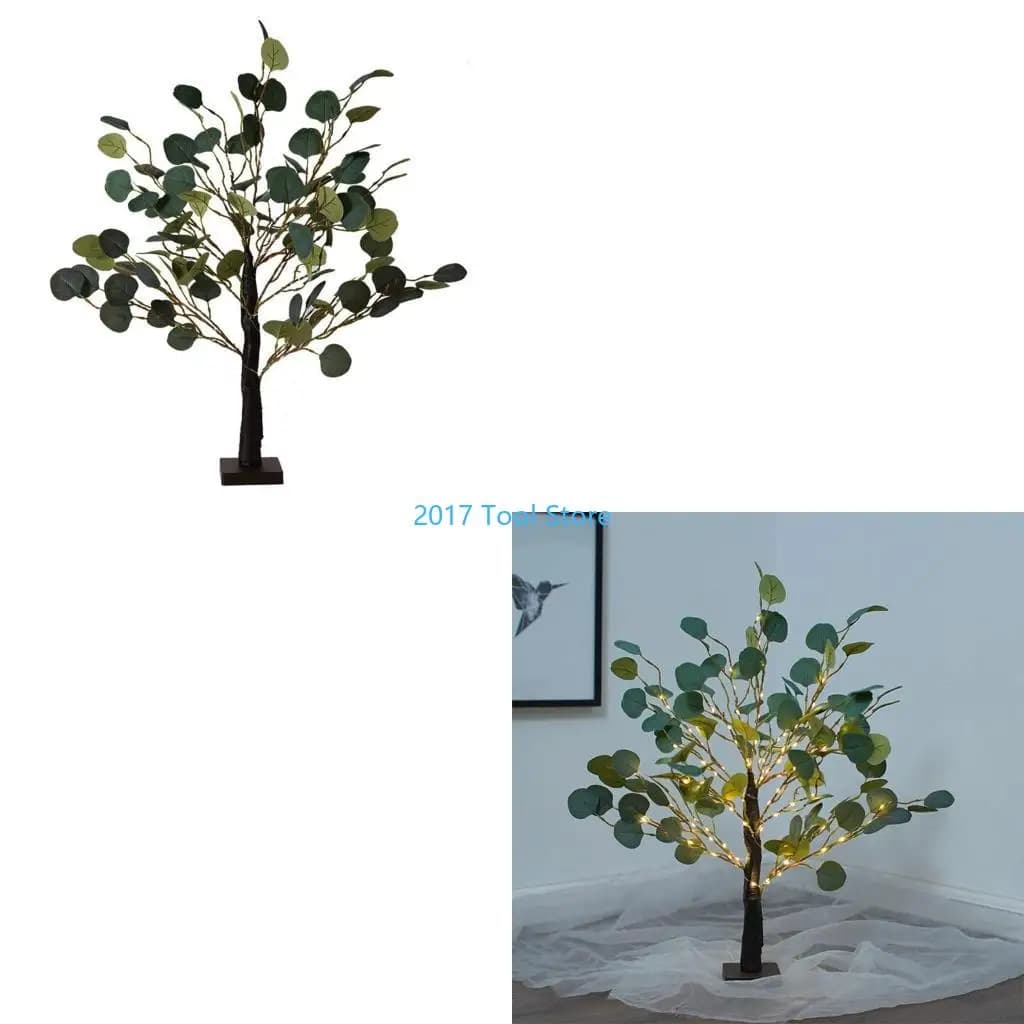 K92A Creative Tree Lamp Tree Light Green eucalyptus artificial table lamp Bon