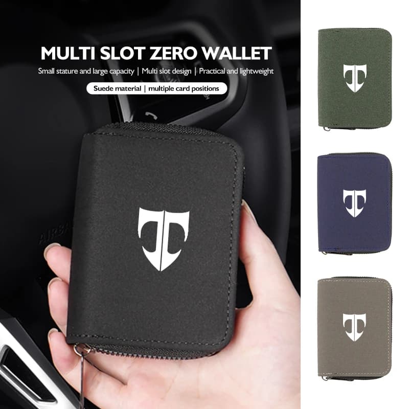 Car Logo ID Credit Card Holder Passport Card Bag Badge Accessories For Hyundai Getz GRANDEUR NEXO PALISADE STAREX TIBURON