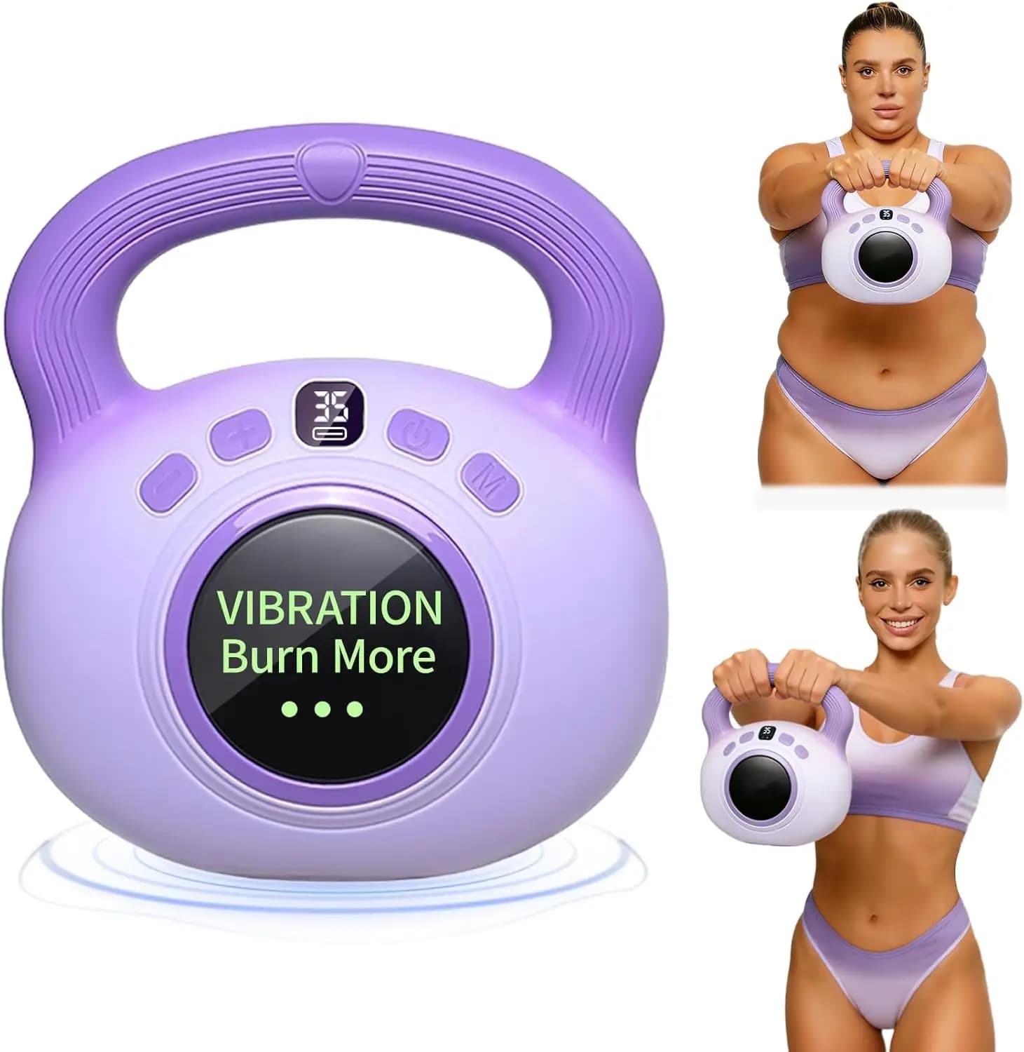 Kettlebell Dorato da 3LB per Perdita di Grasso, Modellamento del Corpo e Drenaggio Linfatico Femminile a Casa