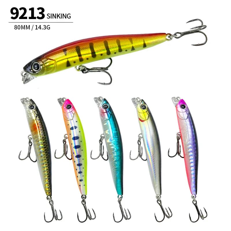 80mm 14g deep-frozen artificial baits for fishing, Stickbait Wobbler for long launch, for Spigola, Train, Swimbait, Carpa fishing accessories