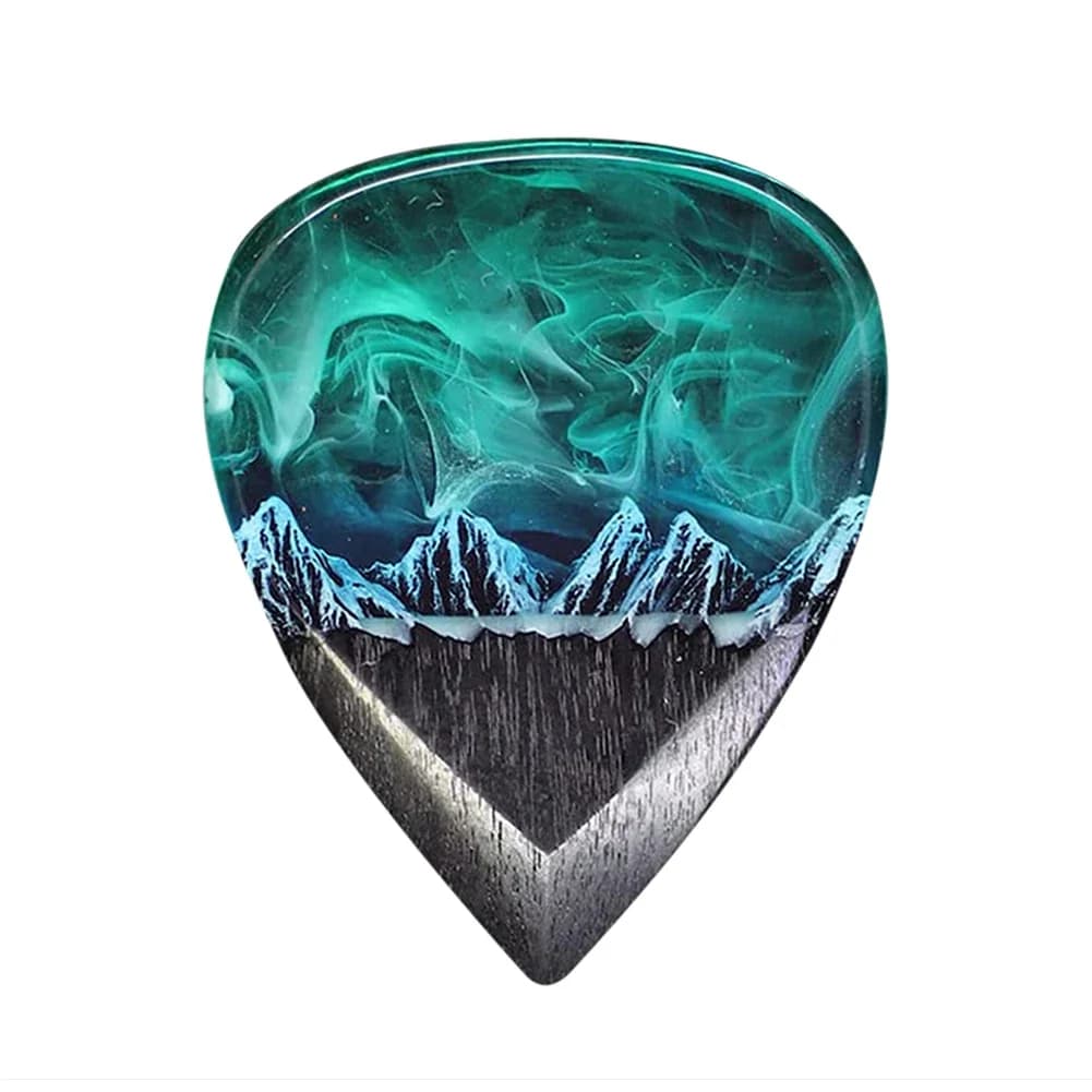 Plettro per chitarra in resina epossidica collana con luci del nord ciondolo strumento per musicisti regali accessori per strumenti a corda