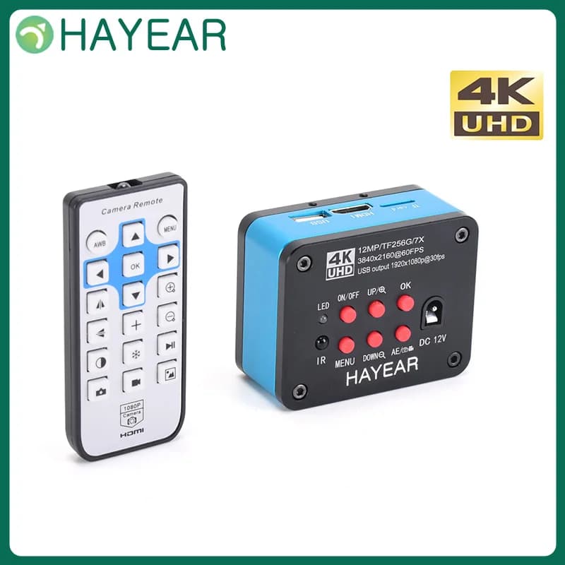 HAYEAR 4K Digital Microscope C Camera Mount 60FPS HDMI Industrial Electronic Video Compatible with Windows/Mac/Linux
