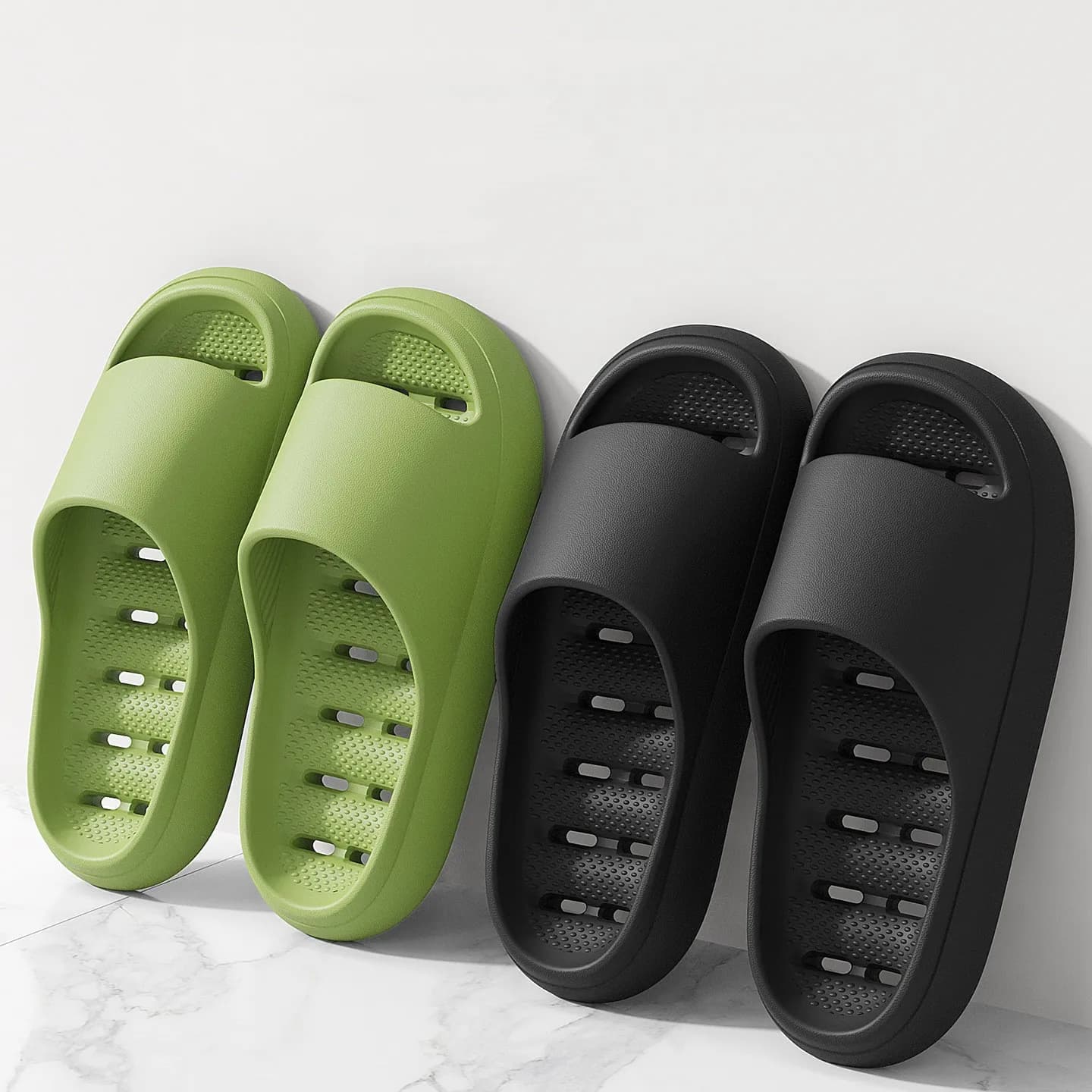 Home and Bathroom slippers for Men and Women, Fast drying, Breathable, Casual, EVA Anti-slip, Soft Sole, Shower Shoes